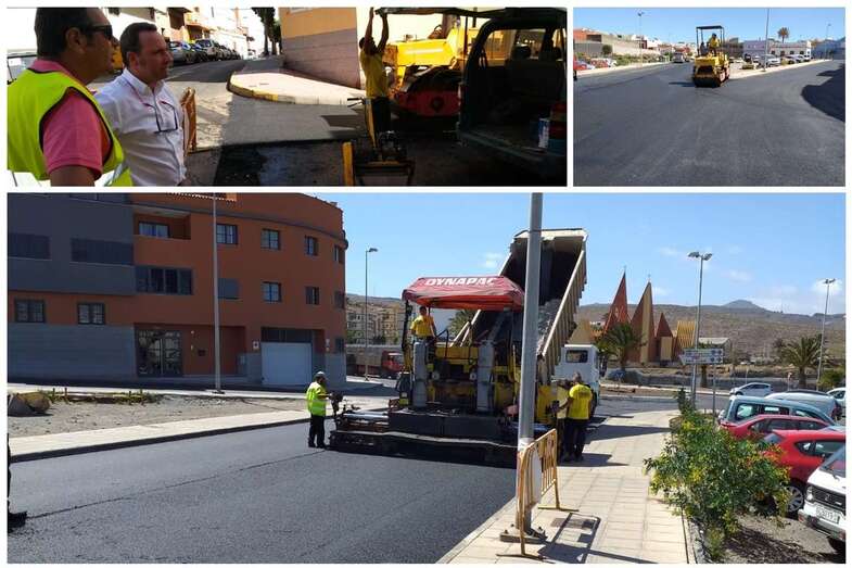 Obras de reasfaltado en las calles de Brasil, Perú y Ecuador (Foto TA)